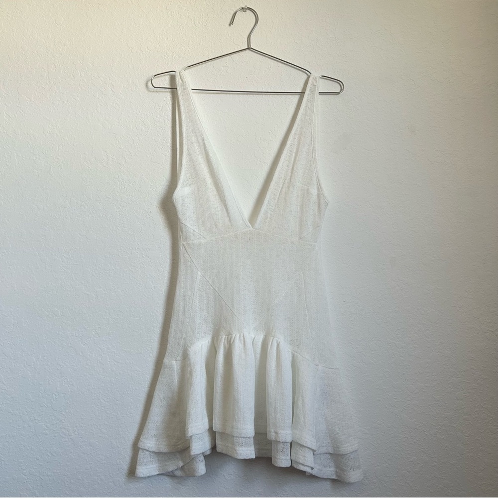 More To Come Mika Ruffle White Dress